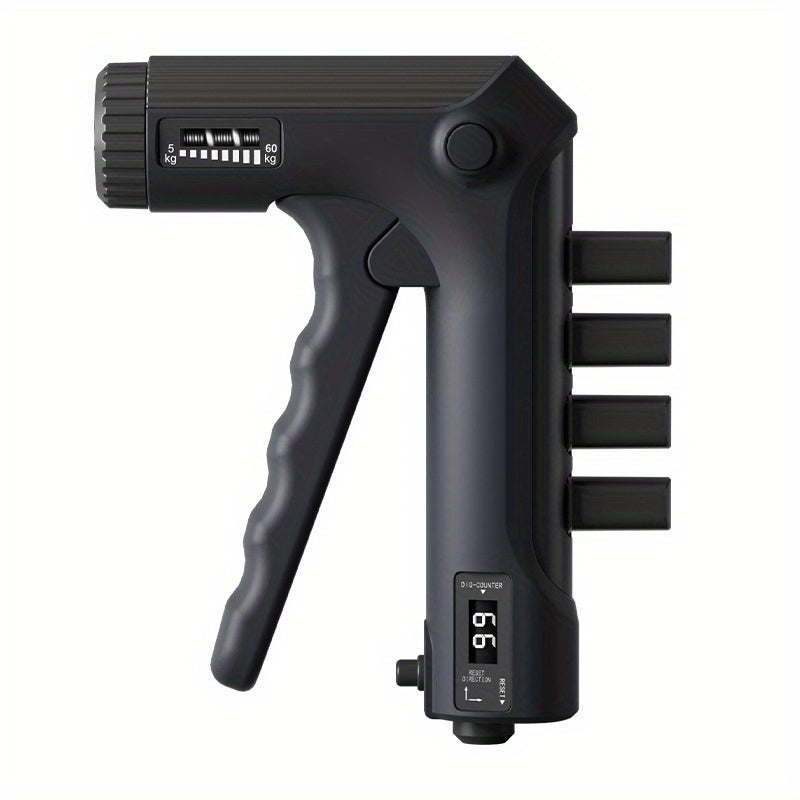 Adjustable Smart Grip Strengthener for Men - 11.02-132.28LB Resistance, 60-Count Digital Display, Ergonomic Design for Hand & Wrist Strength Training, Fitness & Stress Relief, White/Gray, Gym Accessories, Sleek Fitness Equipment, Durable Construction