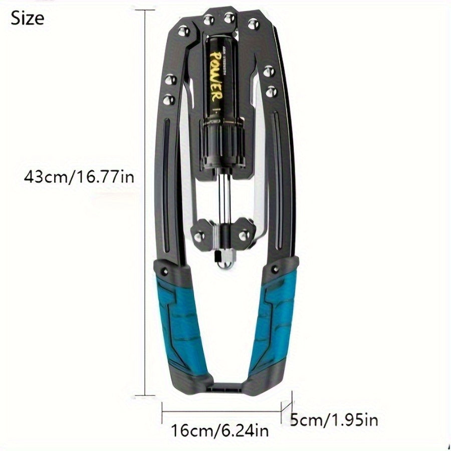 2pcs Hydraulic Adjustable Arm Trainer- Home Fitness Equipment with Non-Slip Grips, Smooth Hydraulic Resistance System Suitable for Upper Limb, Chest, and Abdominal Muscle Training, Black, Hand Strength Enhancer, Fashionable Fitness Accessories