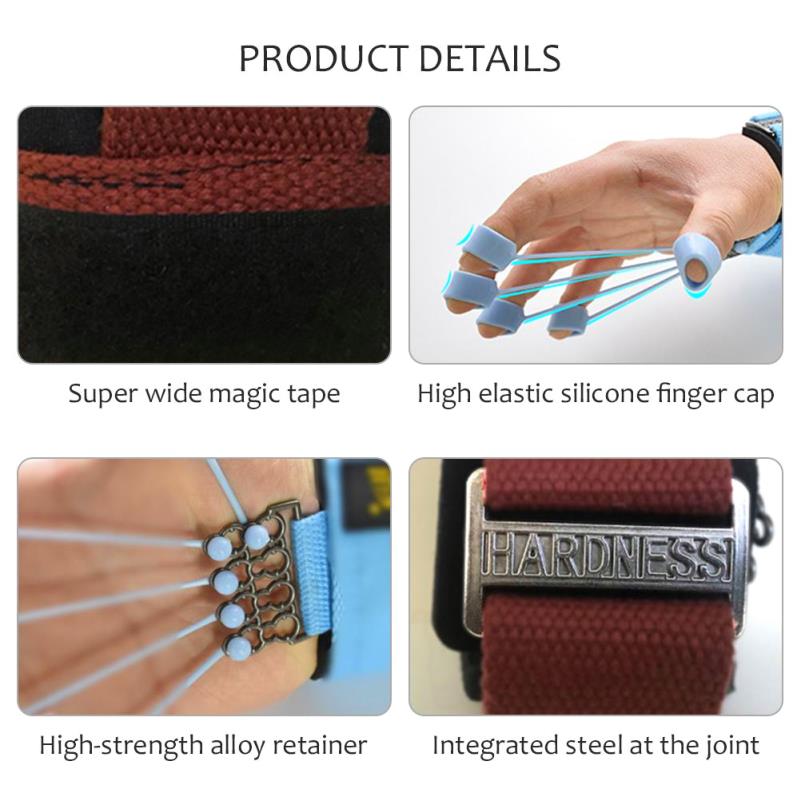 Hand and Finger Strengthening Exerciser with Resistance Bands - Heavy Duty Resistance Training System for Flexion/Extension, Grip Strength, Wrist Stability - Non-Slip Ergonomic Design with Comfortable Padding - Ideal for Gym, Physical, Arthritis, Carpal