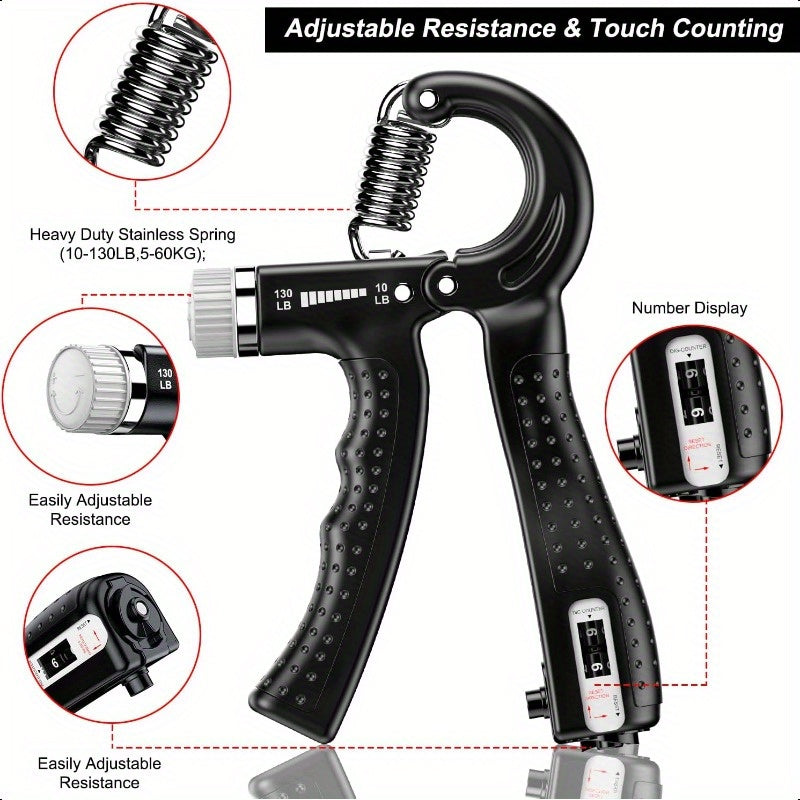 2-Pack KDG Adjustable Hand Grip Strengthener - 10130 lbs Resistance, Ergonomic Design for Muscle Building & Injury Recovery, Durable Oxford Fabric, Portable Home Gym Equipment for Athletes, Fitness Enthusiasts, Gym Accessories, Sleek Exercise Tool, Sturdy