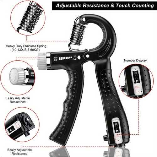 2-Pack KDG Adjustable Hand Grip Strengthener - 10130 lbs Resistance, Ergonomic Design for Muscle Building & Injury Recovery, Durable Oxford Fabric, Portable Home Gym Equipment for Athletes, Fitness Enthusiasts, Gym Accessories, Sleek Exercise Tool, Sturdy