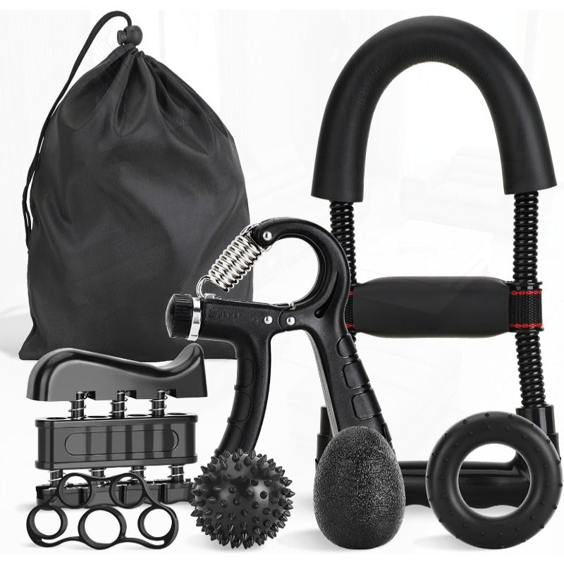 Adjustable Hand Grip Strengthener Kit with Wrist Support - Ultimate Forearm Workout Set, Includes Exercise Ring & Stress Relief Ball, Ideal for Recovery and Muscle Building, Forearm Strengthening|Adjustable Grip Trainer|Durable Construction, Grip