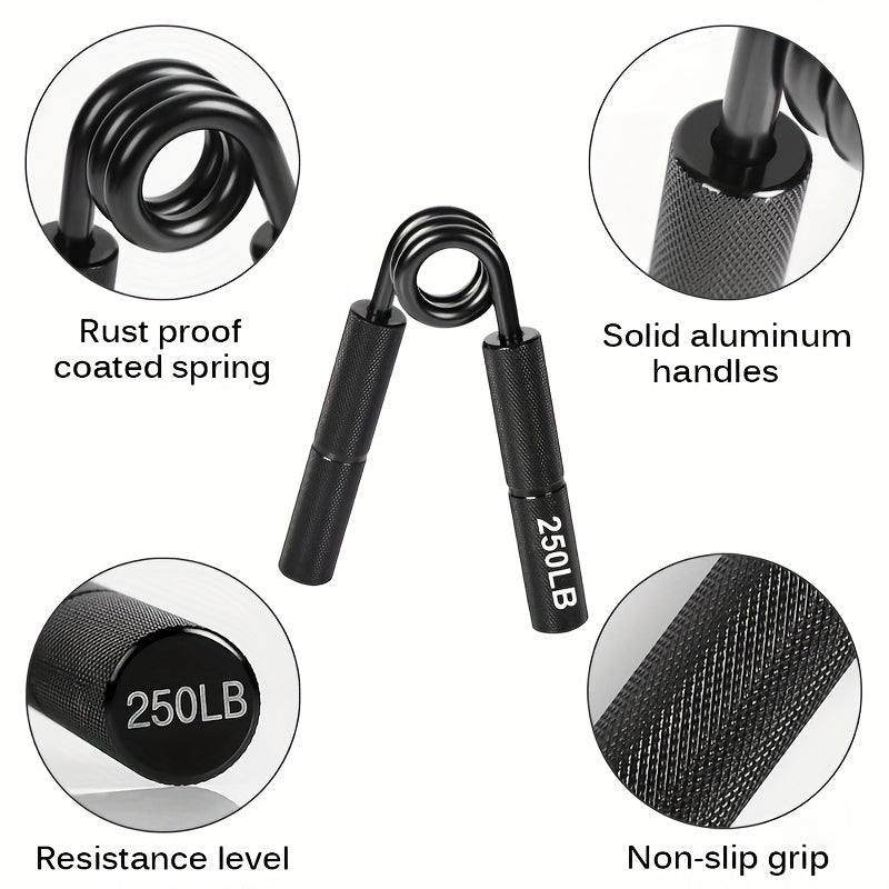6pcs, 50-300, 100-350, metal heavy-duty grip, suitable for home fitness, arm and wrist training, finger strength fitness equipment