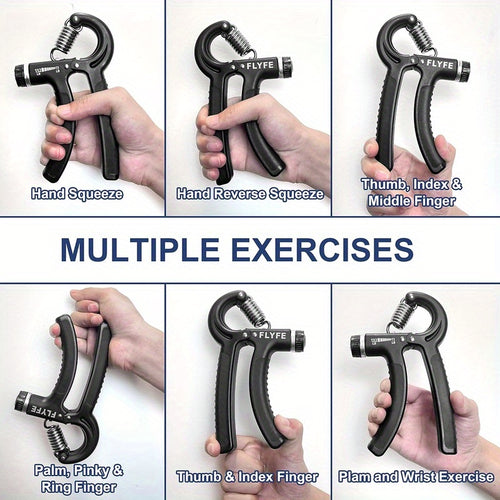 2 Pack Heavy Duty Grip Strength Trainer with Adjustable Resistance 11-132 lbs - Ergonomic Hand & Forearm Squeezer, Durable Plastic Construction, Portable Manual Hand Gripper for Muscle Building, Injury Recovery, Home Gym & Travel Workouts - Ideal for