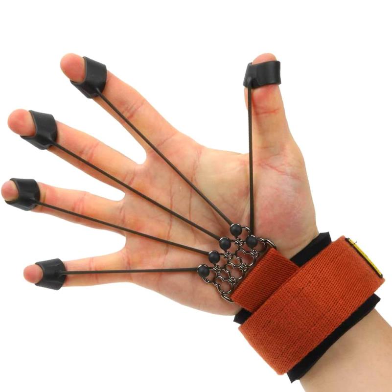 Hand and Finger Strengthening Exerciser with Resistance Bands - Heavy Duty Resistance Training System for Flexion/Extension, Grip Strength, Wrist Stability - Non-Slip Ergonomic Design with Comfortable Padding - Ideal for Gym, Physical, Arthritis, Carpal