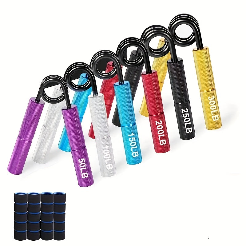 6pcs, 50-300, 100-350, metal heavy-duty grip, suitable for home fitness, arm and wrist training, finger strength fitness equipment