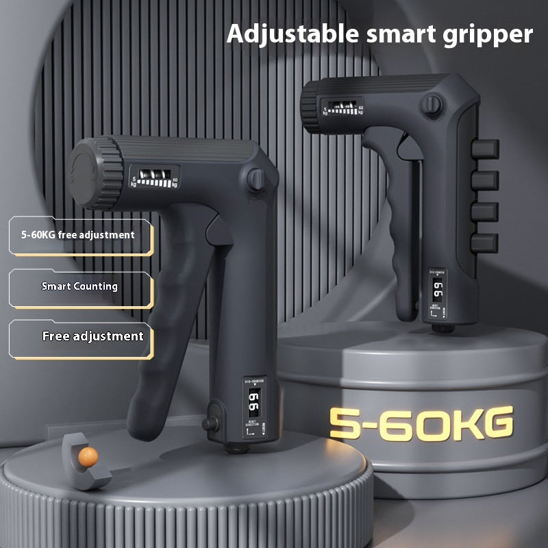 Adjustable Smart Grip Strengthener for Men - 11.02-132.28LB Resistance, 60-Count Digital Display, Ergonomic Design for Hand & Wrist Strength Training, Fitness & Stress Relief, White/Gray, Gym Accessories, Sleek Fitness Equipment, Durable Construction