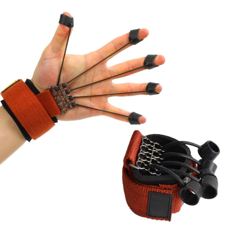 Hand and Finger Strengthening Exerciser with Resistance Bands - Heavy Duty Resistance Training System for Flexion/Extension, Grip Strength, Wrist Stability - Non-Slip Ergonomic Design with Comfortable Padding - Ideal for Gym, Physical, Arthritis, Carpal