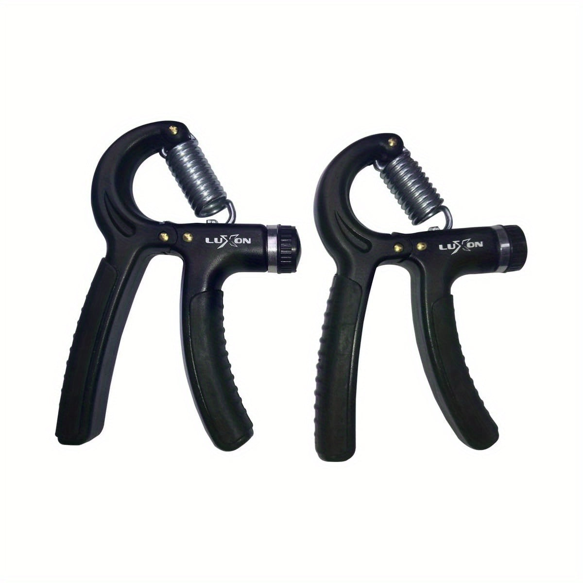 Luxon 2-Pack Adjustable Hand Grip Strengthener - 22-110 lbs (10-50kg) Resistance, Ergonomic Design with Measurement Markings, Durable TPE & Stainless Steel, Portable Finger & Forearm Exerciser for Home Gym, Office, Travel - Gray/Green/Black, Hand Grip