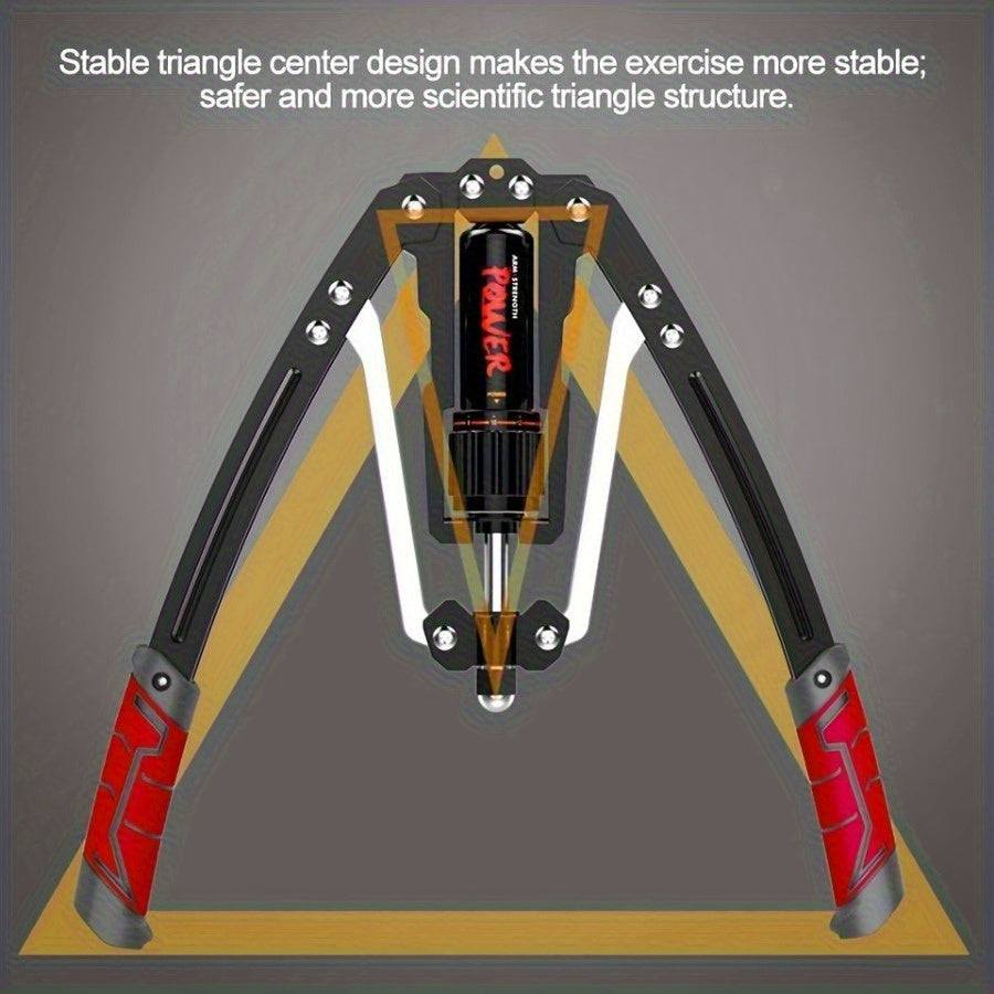 2pcs Hydraulic Adjustable Arm Trainer- Home Fitness Equipment with Non-Slip Grips, Smooth Hydraulic Resistance System Suitable for Upper Limb, Chest, and Abdominal Muscle Training, Black, Hand Strength Enhancer, Fashionable Fitness Accessories