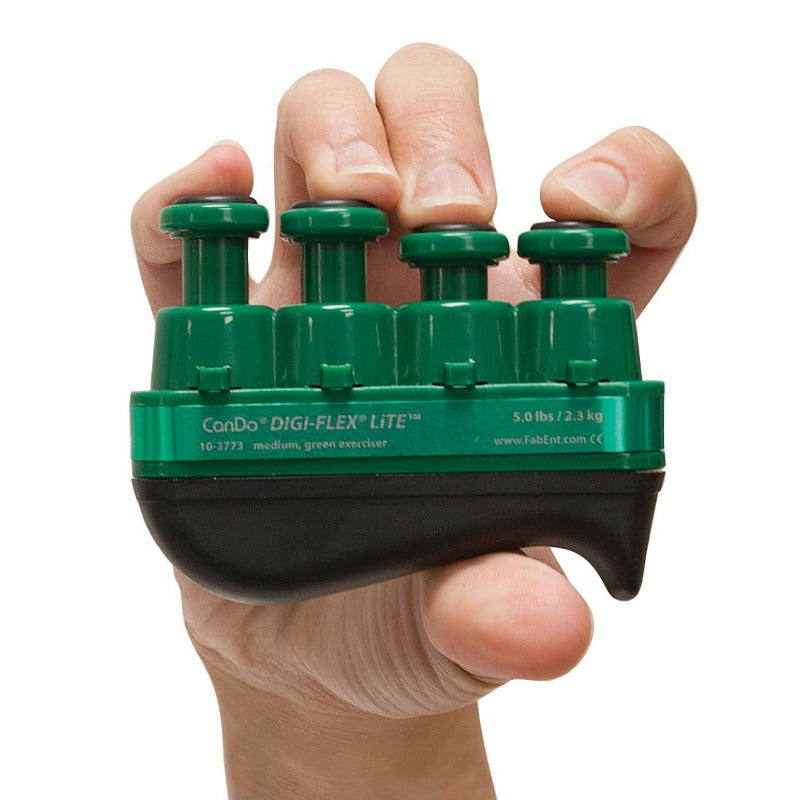 Cando Digiflex Lite Hand & Forearm Exerciser with 5 Adjustable Resistance Levels, Locking Buttons, Portable Grip - for Home Gym, Physical Relax, Grip Strength & Flexibility Training - Compatible with Heavy-Duty Equipment, Ergonomic Handles, Secure