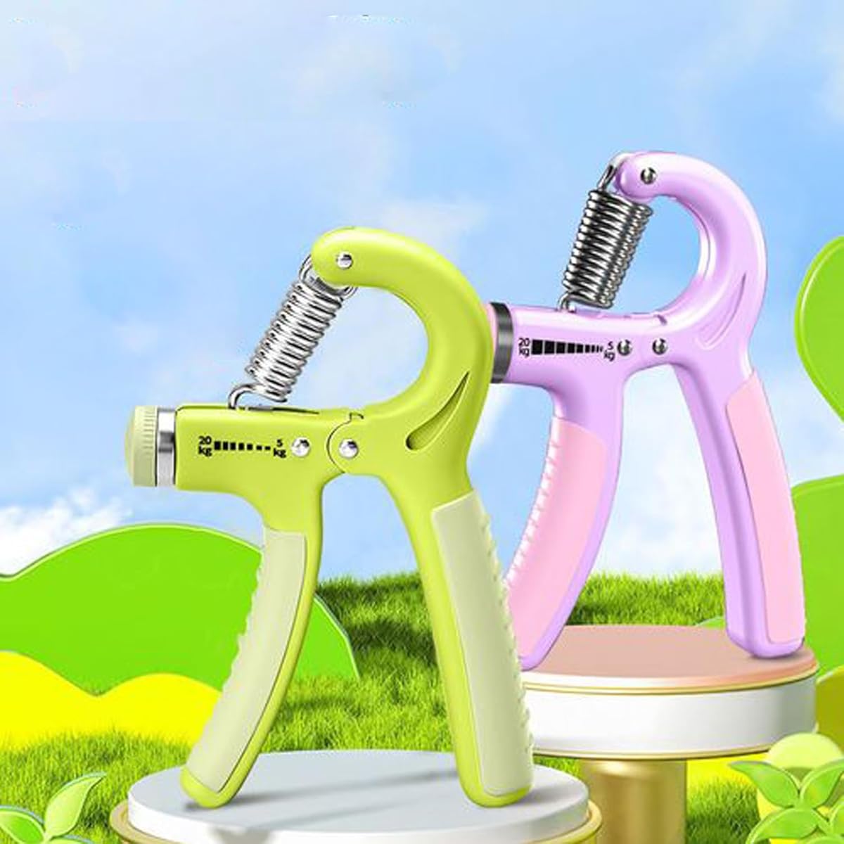 Adjustable Hand Grip Strengthener for Kids & Teens - 11.02-66.14LB Resistance, Ergonomic Non-Slip Grip, Portable Home Gym Equipment for Forearm, Finger & Wrist Workout, Durable Black/Gray/White Design, No Power Needed, Easy to Use for Strength Training,