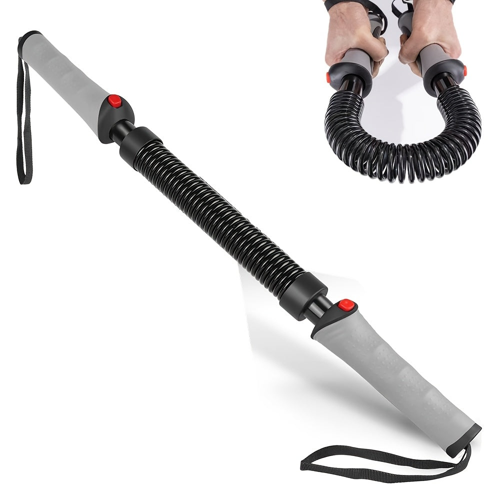 Adjustable Spring Arm Curler - Heavy Duty Manual Arm Strength Trainer with 3-Level Resistance (20-40kg/44-88lbs), Sturdy Steel Construction, for Home Gym, Upper Body Workout - Bench/Desk Mountable - Ideal for Beginners & Advanced Users, Cylindrical Grip