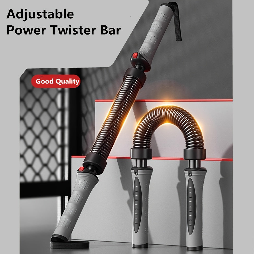Adjustable Spring Arm Curler - Heavy Duty Manual Arm Strength Trainer with 3-Level Resistance (20-40kg/44-88lbs), Sturdy Steel Construction, for Home Gym, Upper Body Workout - Bench/Desk Mountable - Ideal for Beginners & Advanced Users, Cylindrical Grip