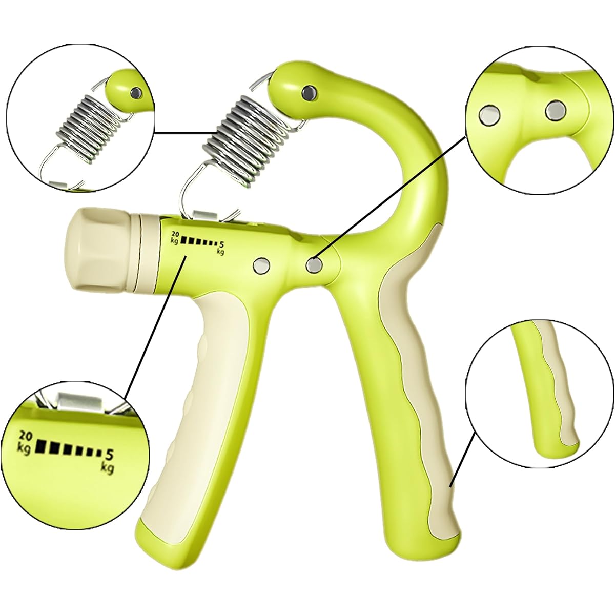 Hand Grip Strengthener for Kids and Youth, Adjustable Resistance Hand Gripper 11- 45Lbs, Hand Grips for Strength Training, Grip, Adjustable Hand Grip, Hand Grip Counter, Grip Strength Ring, Metal Hand Grip, Adjustable Power Hand Grip, Finger Strengthener,
