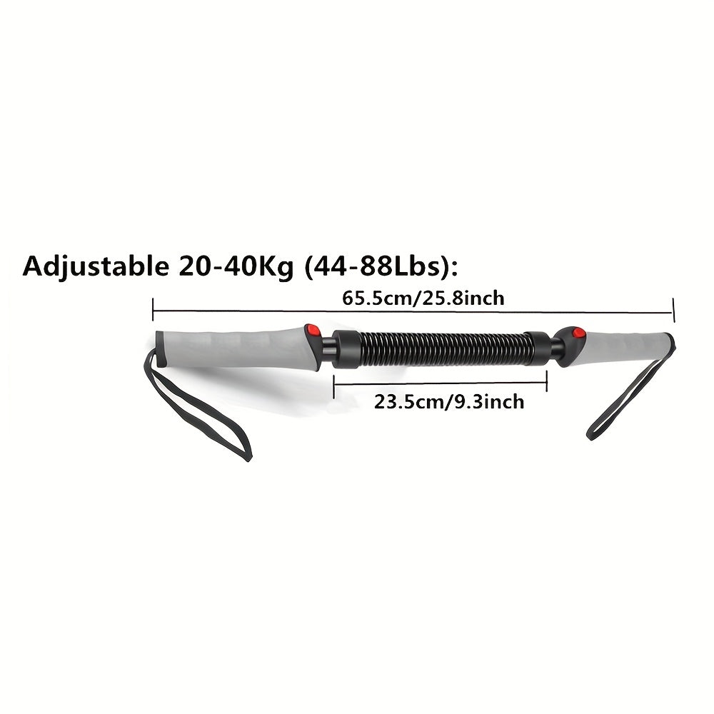 Adjustable Spring Arm Curler - Heavy Duty Manual Arm Strength Trainer with 3-Level Resistance (20-40kg/44-88lbs), Sturdy Steel Construction, for Home Gym, Upper Body Workout - Bench/Desk Mountable - Ideal for Beginners & Advanced Users, Cylindrical Grip