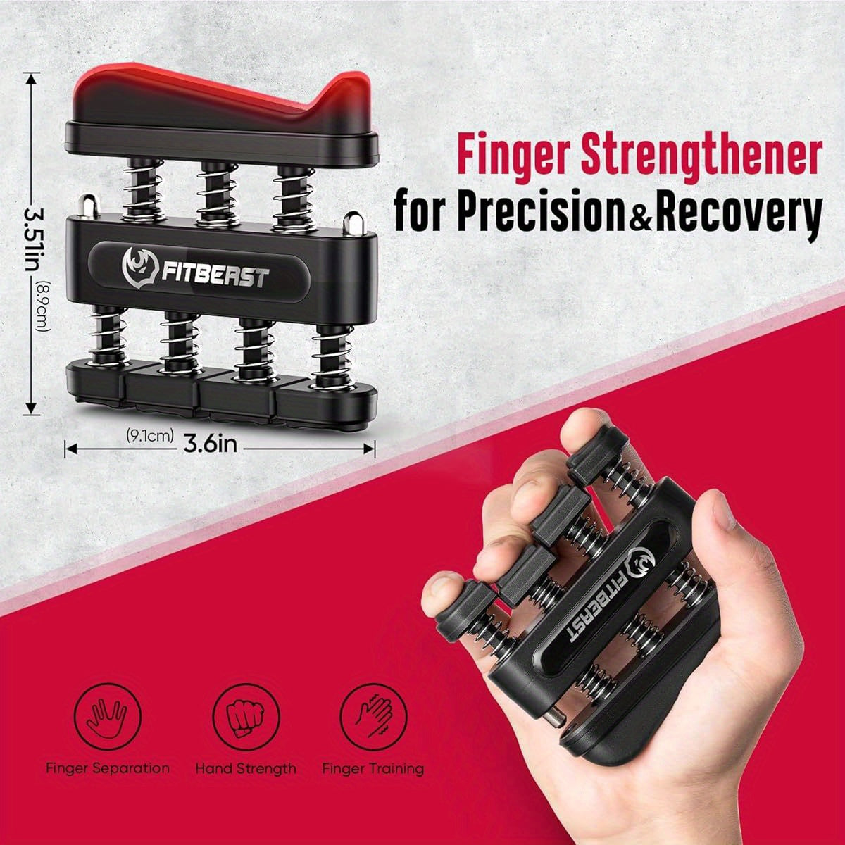Grip Strength Trainer, Hand Gripper Strengthener Kit - 6 Pack with Adjustable Resistance Forearm Strengthener, Forearm Exerciser and Massage Balls for Hand Relax, Grip Training and Recovery