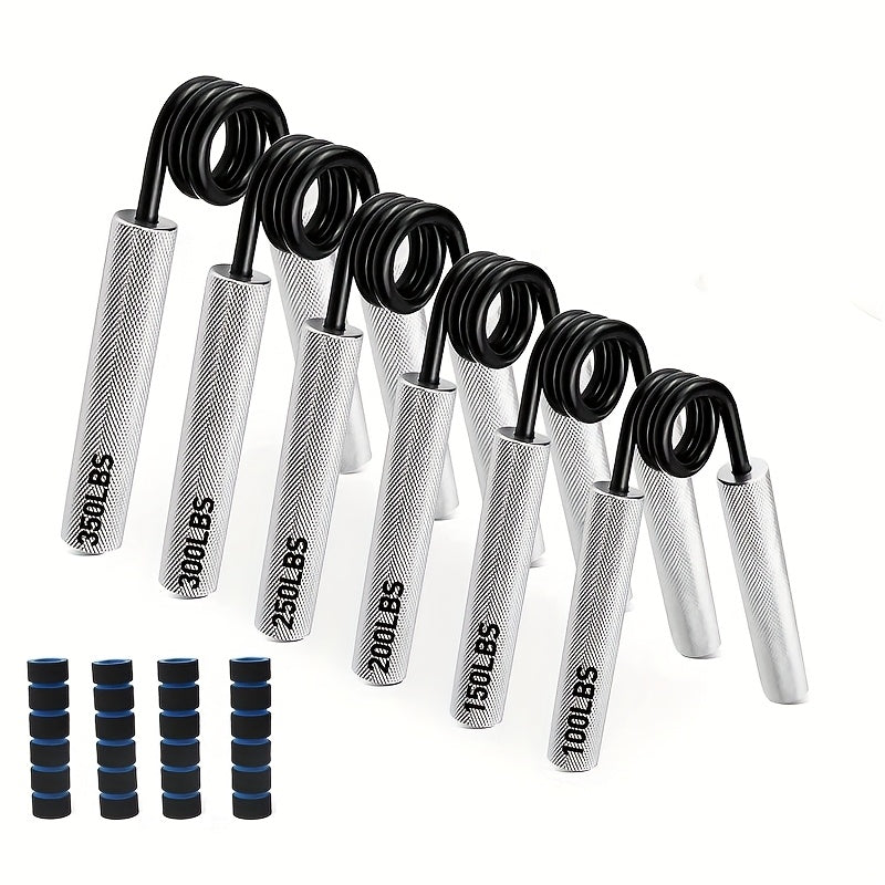 6pcs, 50-300, 100-350, metal heavy-duty grip, suitable for home fitness, arm and wrist training, finger strength fitness equipment