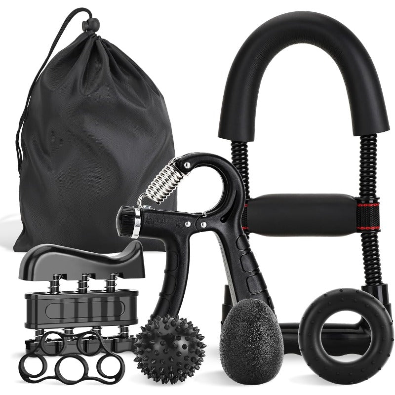 Adjustable Hand Grip Strengthener Kit with Wrist Support - Ultimate Forearm Workout Set, Includes Exercise Ring & Stress Relief Ball, Ideal for Recovery and Muscle Building, Forearm Strengthening|Adjustable Grip Trainer|Durable Construction, Grip