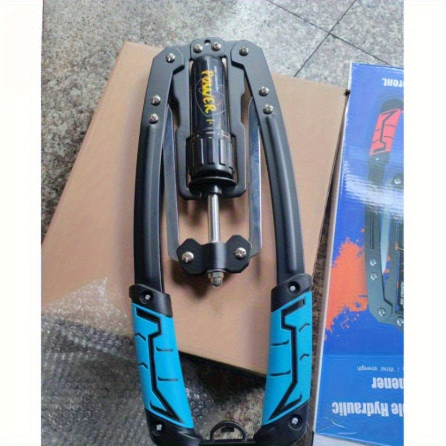 2pcs Hydraulic Adjustable Arm Trainer- Home Fitness Equipment with Non-Slip Grips, Smooth Hydraulic Resistance System Suitable for Upper Limb, Chest, and Abdominal Muscle Training, Black, Hand Strength Enhancer, Fashionable Fitness Accessories