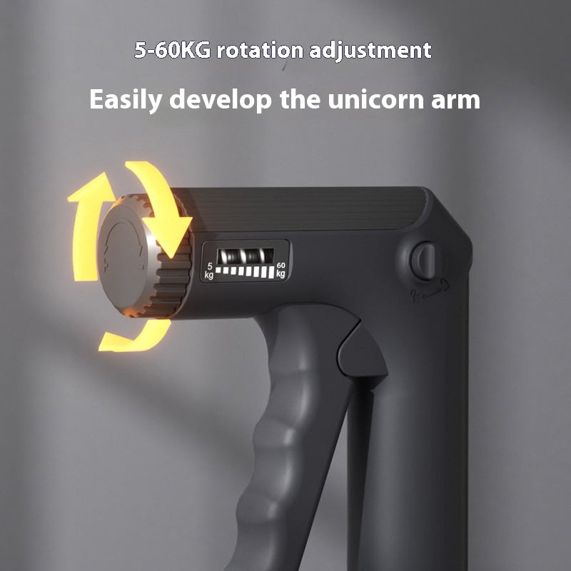 Adjustable Smart Grip Strengthener for Men - 11.02-132.28LB Resistance, 60-Count Digital Display, Ergonomic Design for Hand & Wrist Strength Training, Fitness & Stress Relief, White/Gray, Gym Accessories, Sleek Fitness Equipment, Durable Construction