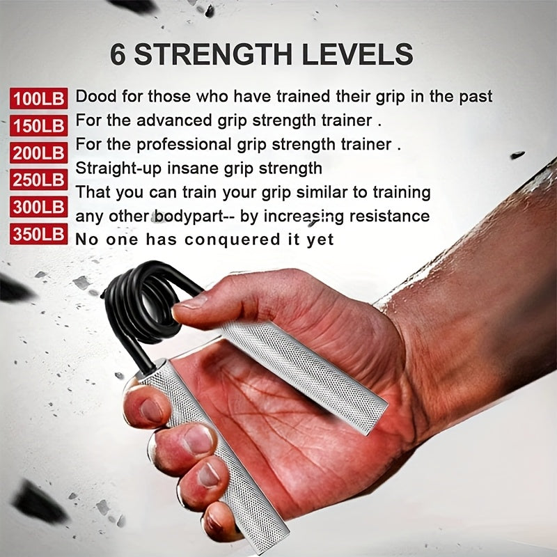 6pcs, 50-300, 100-350, metal heavy-duty grip, suitable for home fitness, arm and wrist training, finger strength fitness equipment