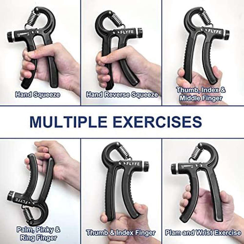 2 Pack Adjustable Grip Strength Trainer with Ergonomic Non-Slip Handle & 11-132 lbs Resistance - Heavy Duty Hand & Forearm Strengthener for Muscle Building, Injury Recovery, - Durable Plastic Construction, Portable Manual Operation for Home Gym, Office,