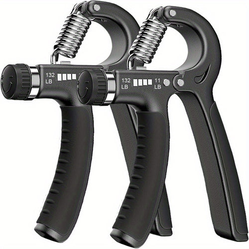 2 Pack Heavy Duty Grip Strength Trainer with Adjustable Resistance 11-132 lbs - Ergonomic Hand & Forearm Squeezer, Durable Plastic Construction, Portable Manual Hand Gripper for Muscle Building, Injury Recovery, Home Gym & Travel Workouts - Ideal for